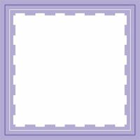 Frame or border. Violet and white background color with stripe line and square shapes ornament. vector