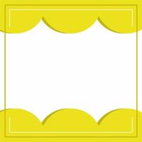 Yellow and white frame background color with stripe line and wavy circles shapes. Suitable for social media. vector
