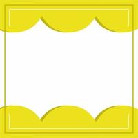 Yellow and white frame background color with stripe line and wavy circles shapes. Suitable for social media. vector