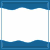 Frame or border. Blue and white background color with stripe line and wavy shapes. Suitable for social media. vector
