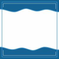 Frame or border. Blue and white background color with stripe line and wavy shapes. Suitable for social media. vector