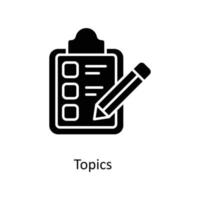 topics Vector  Solid Icons. Simple stock illustration stock