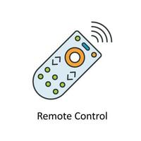 Remote Control Vector Fill outline Icons. Simple stock illustration stock