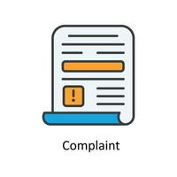 Complaint  Vector Fill outline Icons. Simple stock illustration stock