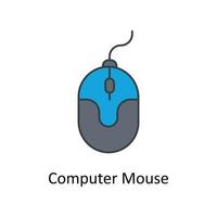 Computer Mouse Vector Fill outline Icons. Simple stock illustration stock