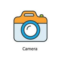Camera  Vector Fill outline Icons. Simple stock illustration stock