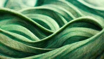 Green wavy abstract background. photo