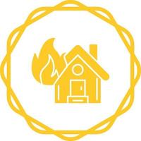 House On Fire Vector Icon