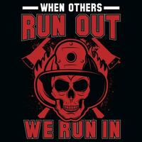 Firefighter tshirt design vector