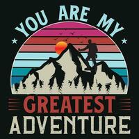 Hiking graphics tshirt design vector