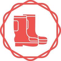 icono de vector de botas de lluvia