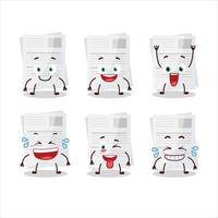 Cartoon character of essay paper with smile expression vector