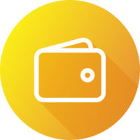 Wallet icon in flat design style. Finance signs illustration. png