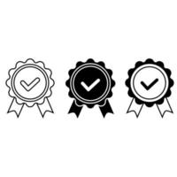 Approve icon vector. Accepted Document illustration sign. Guarantee symbol. vector