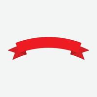 eps10 vector red ribbon banner logo icon template isolated on grey background