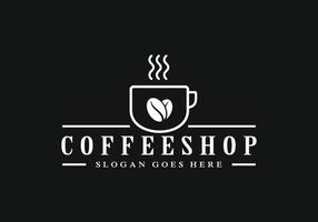 ilustración de diseño de logotipo de cafetería vector