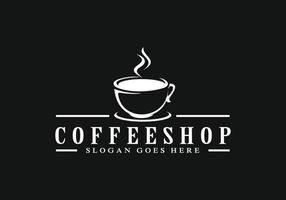 Coffee shop logo design illustration vector