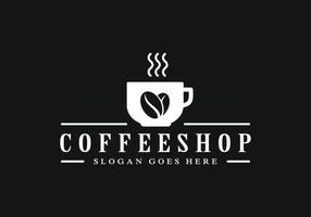 ilustración de diseño de logotipo de cafetería vector