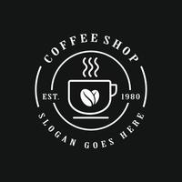 ilustración de diseño de logotipo de cafetería vector