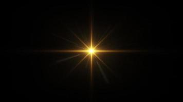 ciclo Centro brilho ouro Estrela ótico flare brilho luz video