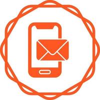 icono de vector de correo de teléfono