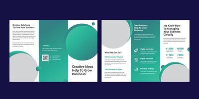 corporate business trifold brochure template vector