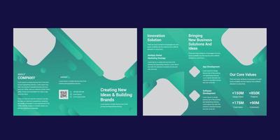 corporate business trifold brochure template vector