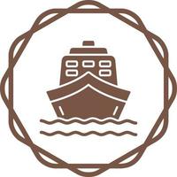 icono de vector de barco