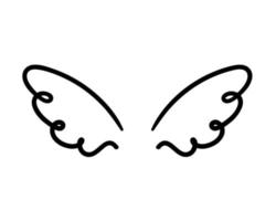 angel wings in heaven hawk feather wing pattern vector