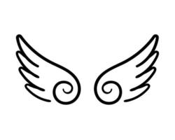 angel wings in heaven hawk feather wing pattern vector