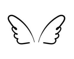 angel wings in heaven hawk feather wing pattern vector