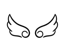 angel wings in heaven hawk feather wing pattern vector