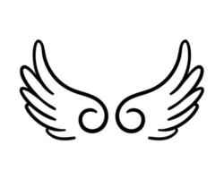 angel wings in heaven hawk feather wing pattern vector