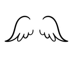 angel wings in heaven hawk feather wing pattern vector