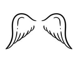 angel wings in heaven hawk feather wing pattern vector