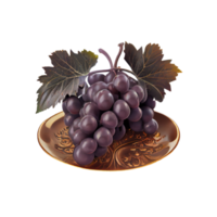 Bunch of grapes on png transparent background