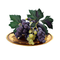 Bunch of grapes on png transparent background