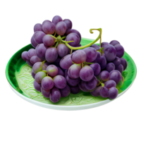 Bunch of grapes on png transparent background