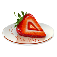 Strawberry cut out, red strawberry on transparent background png