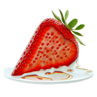 fraise Couper dehors, rouge fraise sur transparent Contexte png
