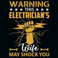 electricistas camiseta diseño vector