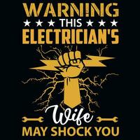 Electricians tshirt design vector