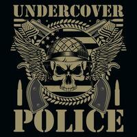 Police tshirt design vector