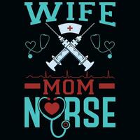 Nursing tshirt design vector