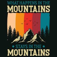 Mountain adventures tshirt design vector