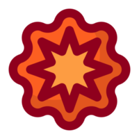 orange flower element free PNG