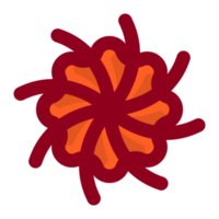 orange blomma element fri png