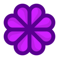 purple flower element free PNG