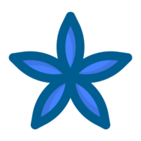 azul flor No antecedentes gratis png