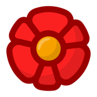 Beautiful red flower free PNG